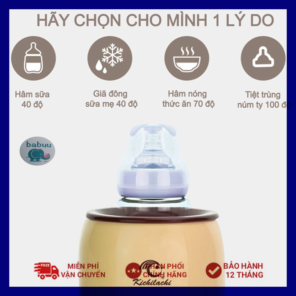 Máy hâm sữa, ủ sữa Kichilachi đa chức năng (Kèm phiếu BH 12 tháng)