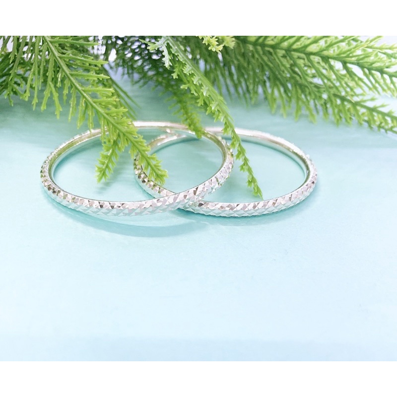 Vòng bạc ta S990 chạm máy cho bé gái BG001 Ann’s Silver