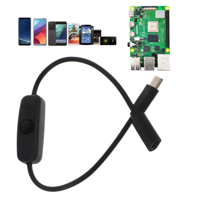 Dây Cáp Nguồn Nối Dài Chuyển Đổi Type C Male Sang Female Cho Raspberry Pi 4B