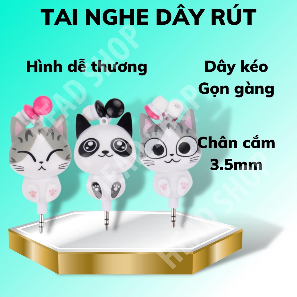 Tai nghe dây rút hình thú đáng yêu WA301 (Gía sỉ ) HEAD SHOP