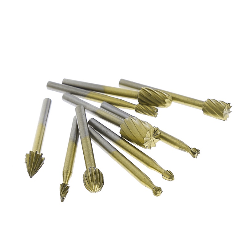 Set 10 Mũi Khoan Cắt Chạm Khắc Gỗ 3mm Chuyên Dụng