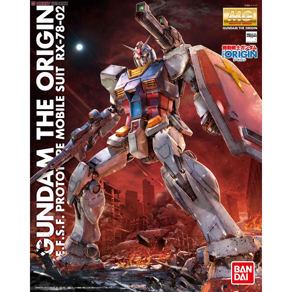 Mô Hình Gundam MG RX-78-02 Ver Origin 1/100 Bandai Master Grade Đồ Chơi Lắp Ráp Anime Nhật