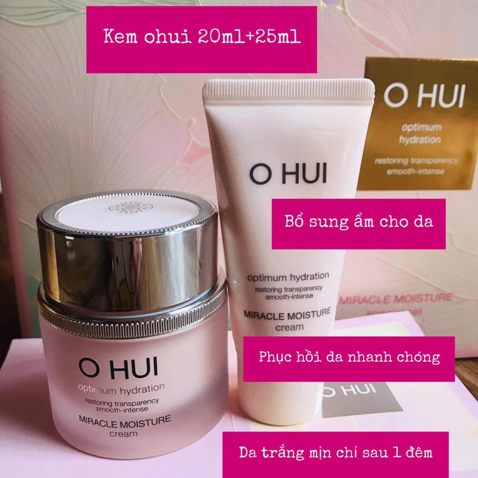 Bộ dưỡng da Ohui hồng Miracle Moisture 4sp