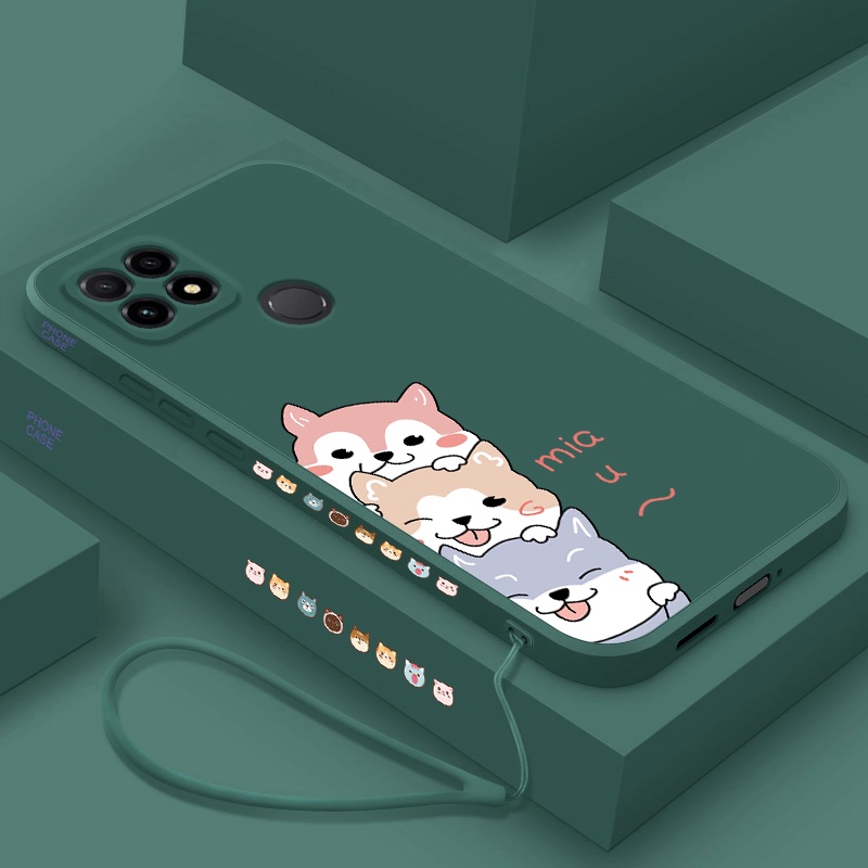 Ốp Điện Thoại Silicon Mềm Có Dây Đeo Cho realme c25 c12 c11 c21y c25s c25y c2 c3 c15 c11 2021