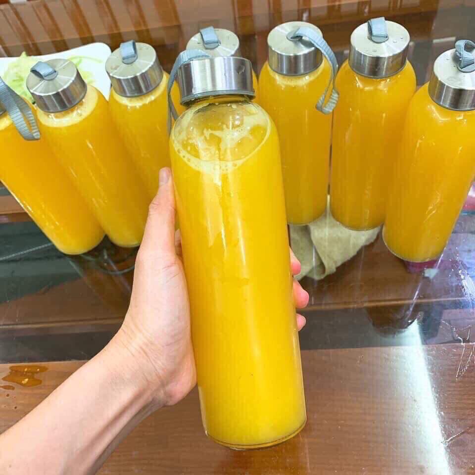[Siêu Rẻ]- Bình Nước Thủy Tinh DP, Bình Đựng Nước Thủy Tinh DP, có dây xách nhiều màu, dung tích 350ml - 500ml