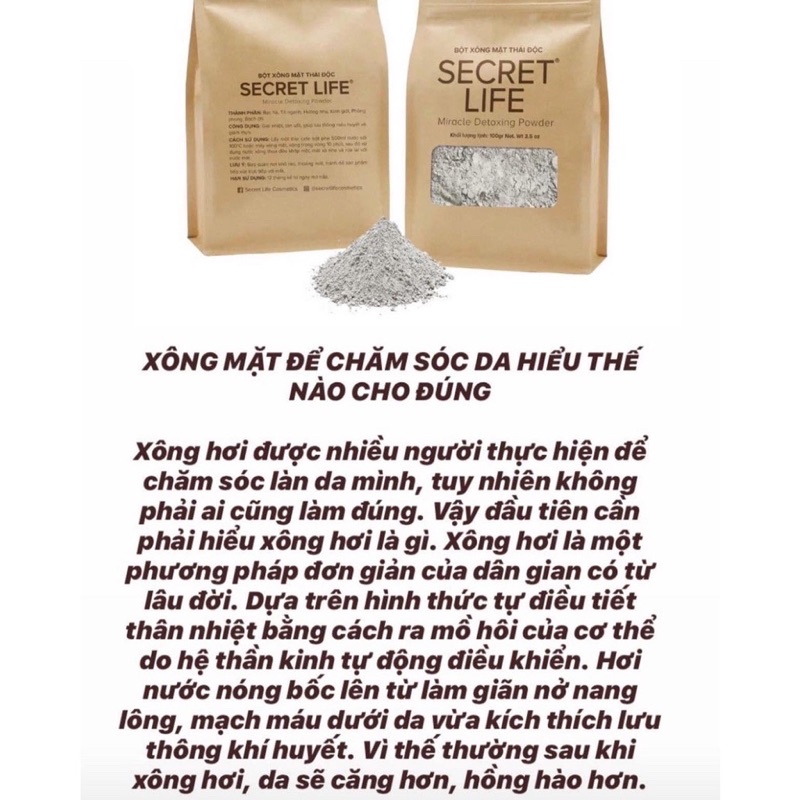 Bột xông mặt Secret Life