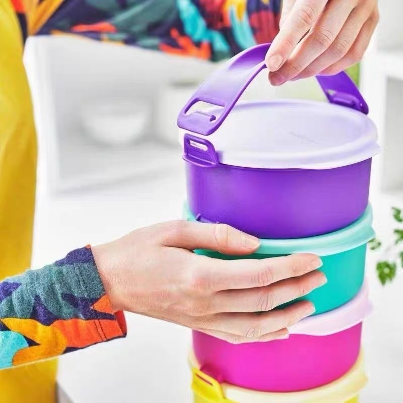 Set Cặp Lồng Cơm Tupperware 4 Hộp 550ml Dùng Được Trong Lò Vi Sóng - Tiện Lợi Khi Mang Đi Làm Hay Dã Ngoại