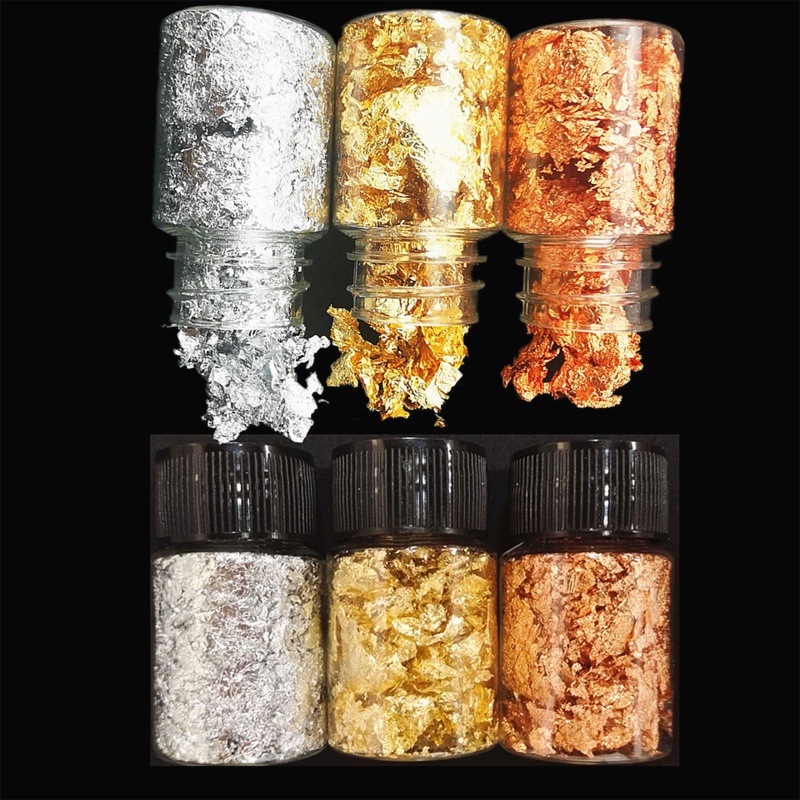 Yoi Lá Nhôm Màu Vàng/Bạc Lấp Lánh Trang Trí Móng Tay