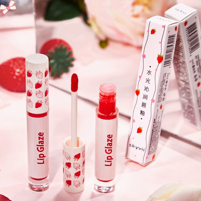 Son Môi Dưỡng Ẩm Lâu Trôi Màu Nhung Lì Hình Quả Dâu Tây