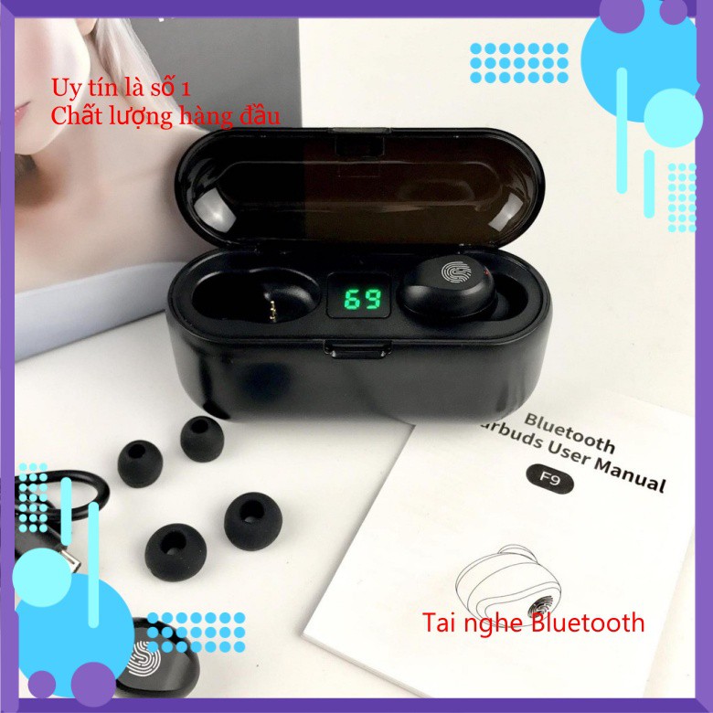 Tai Nghe Bluetooth Không Dây Amoi F9 Nút Cảm Ứng Kiêm Pin Sạc Dự Phòng bobstore01 | BigBuy360 - bigbuy360.vn