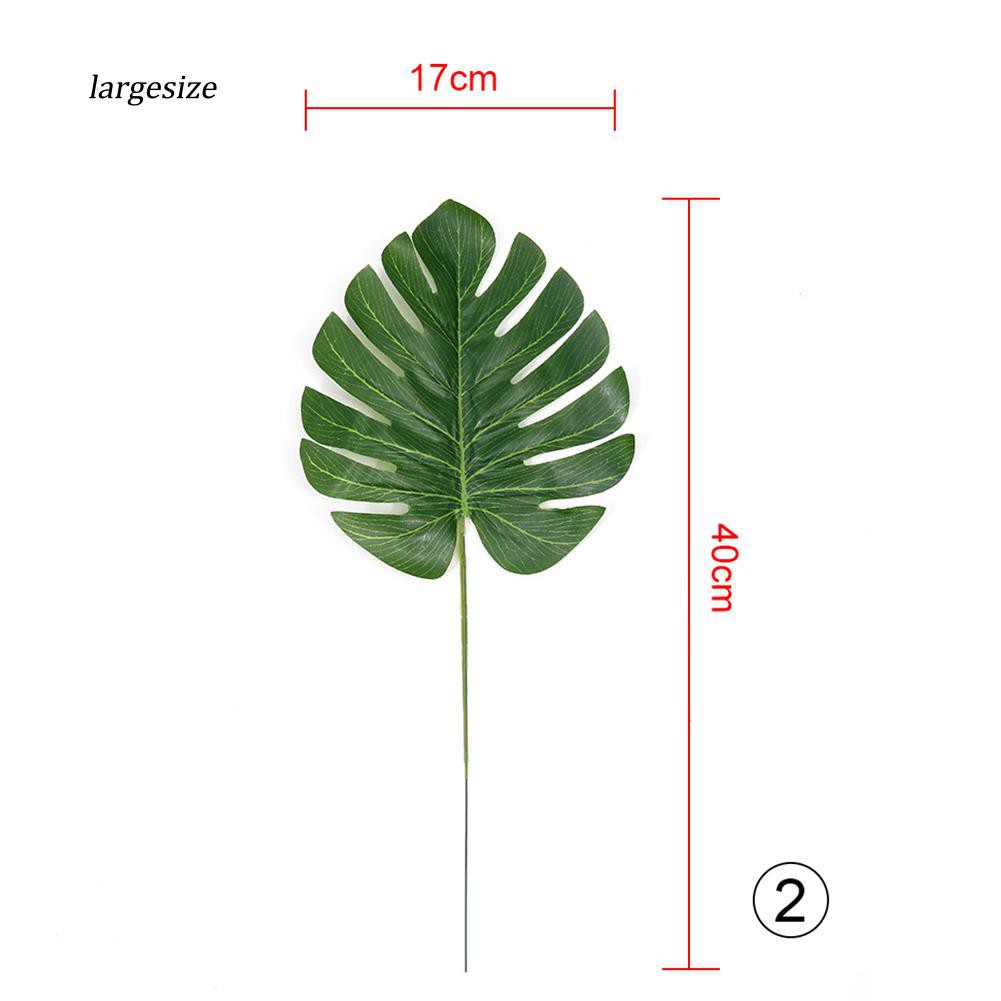 1 nhánh lá trầu bà monstera nhân tạo trang trí nội thất