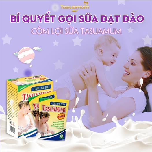 [HÀNG CHUẨN ] Cốm Lợi Sữa TASUAMUM GOLD (50 gói )