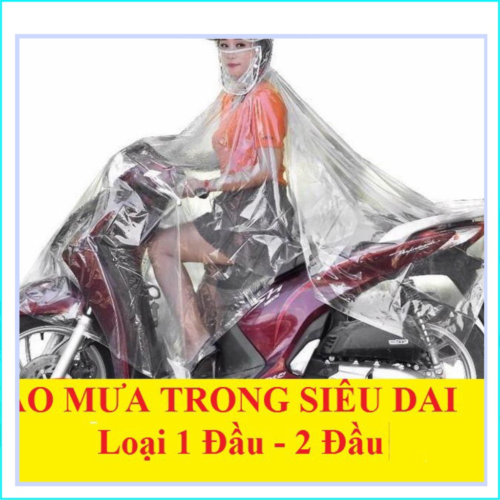 Áo Mưa phản quang Vải Dù { Loại 1} , Áo Mưa 2 Đầu, chống rách có kính che mặt cao cấp