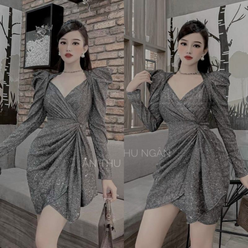 VÁY BODY NHŨ KIM TUYẾN DỰ TIỆC  EO XẾP BÈO KIỂU HÀNG THIẾT KẾ