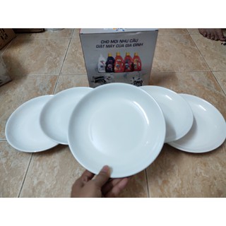 Bộ 6 đĩa sứ cao cấp trắng tinh, dày dặn