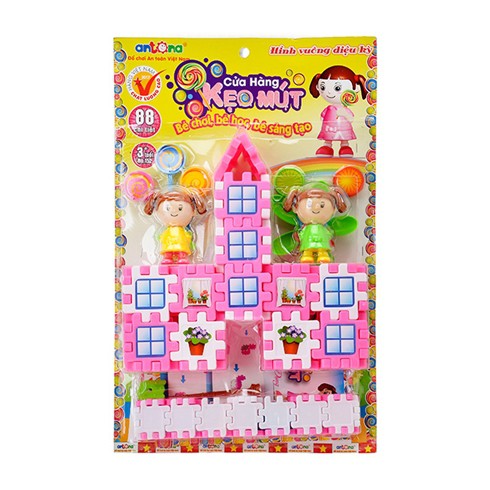 Antona Bộ đồ chơi xếp hình sáng tạo ANTONA cho bé hình vuông diệu kỳ