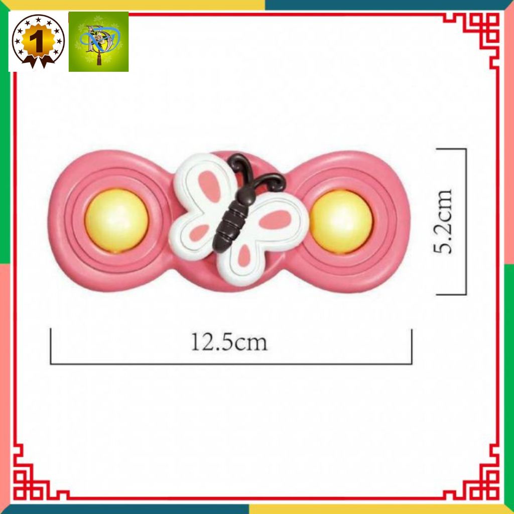 Sét 3 Con quay đồ chơi Fidget Spinner thiết kế hình động vật hoạt hình có giác hút đọc đáo dành cho các bé