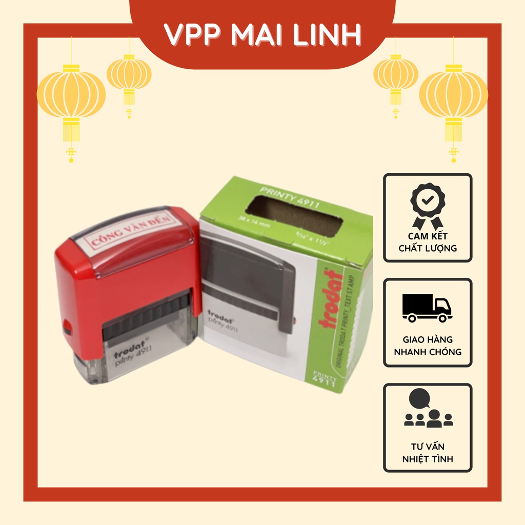 Con Dấu Công Văn Đến TRODAT printy 4911 Nhập Khẩu Chính Hãng Siêu Nét