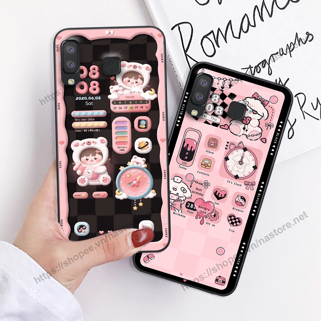 Ốp lưng Samsung A8 STAR / Samsung A9 Star gấu, đồng hồ dễ thương cute giá rẻ
