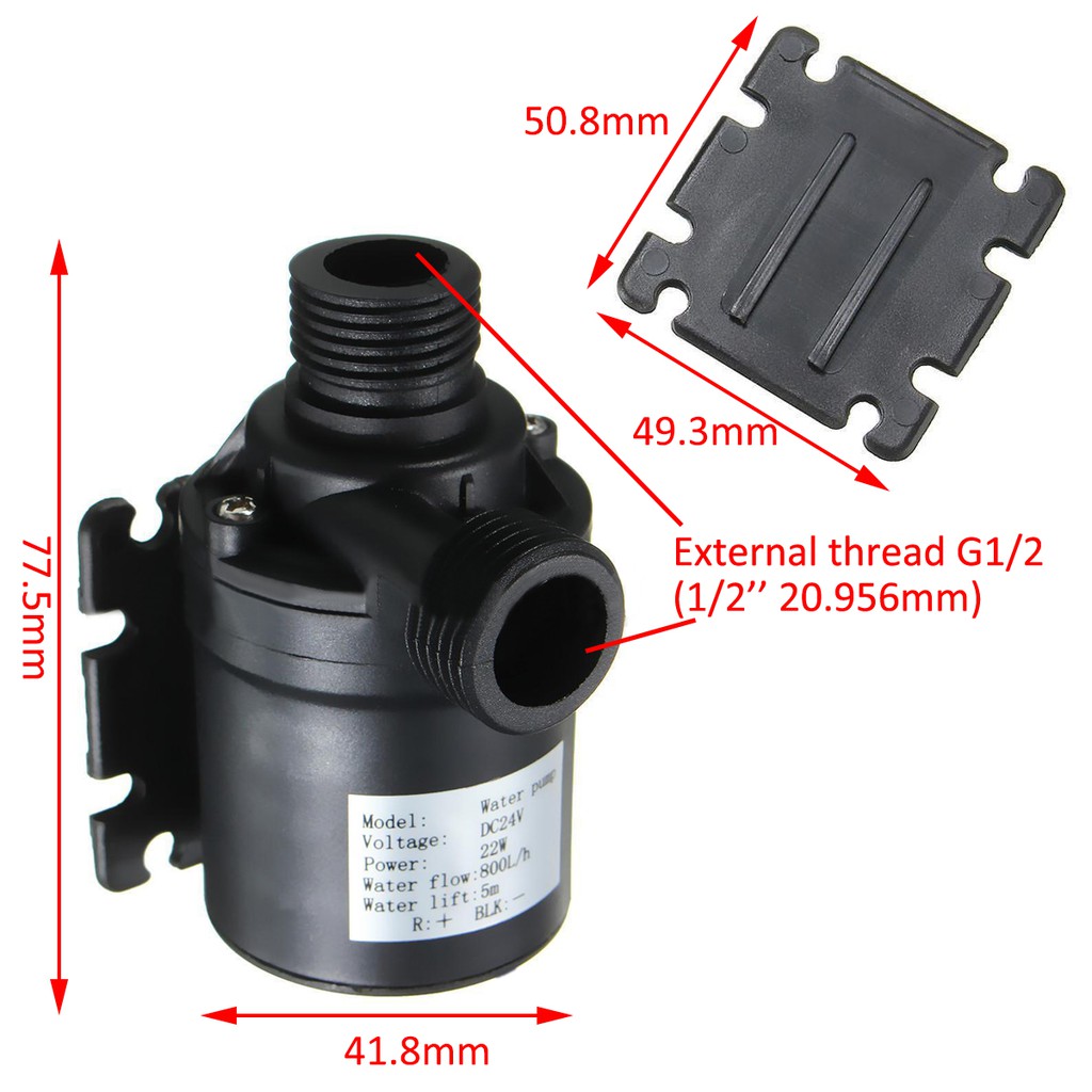 Động Cơ Bơm Nước 12V 24V ZYW680 Sử Dụng Năng Lượng Mặt Trời 800L / H