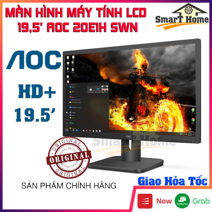 💥Mới 100%💥 Màn Hình Máy Tính Giá Rẻ  AOC 20E1H/74 Full Box 19.5 inch, 1600x900 HD+ 60Hz , Kết Nối HDMI+VGA - BH 36 Tháng