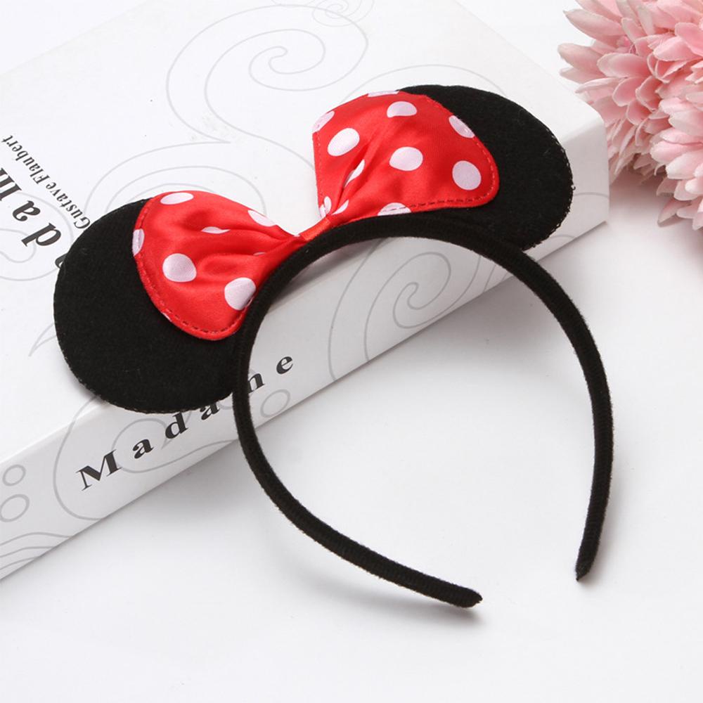 Băng Đô Cài Tóc Hình Tai Chuột Mickey Minnie Dễ Thương