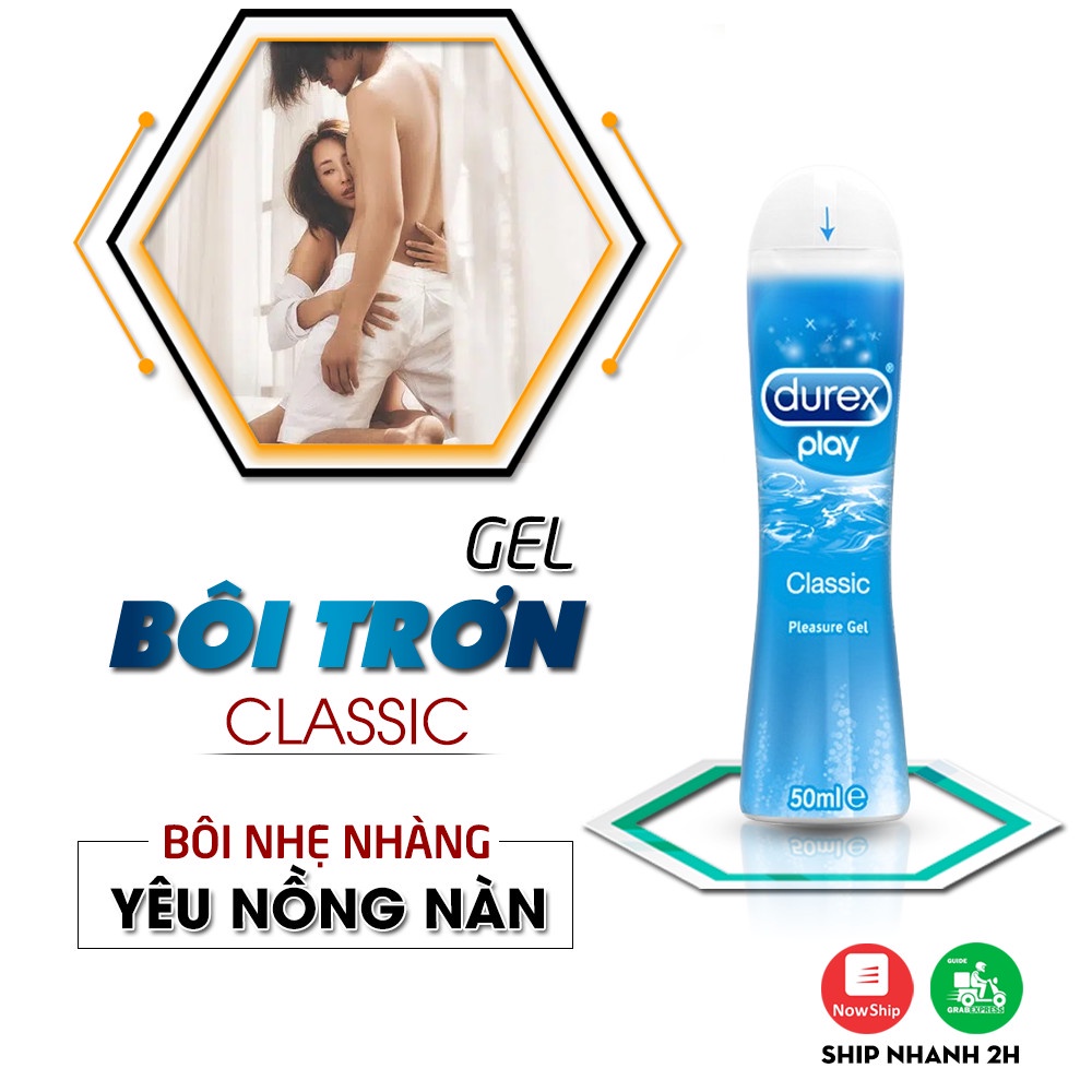 - Gel bôi trơn Durex Play Classic 50ml Chính Hãng, Bôi Trơn Âm Đạo, Tăng Khoái Cảm, An Toàn 100%