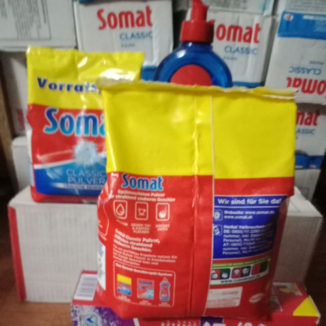 Tặng que thử nước cứng khi mua bột rửa bát somat 1,2kg