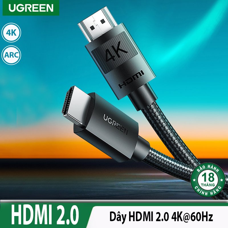 Cáp HDMI 2.0 dài 1M 2M 3M,5M Ugreen 30999 40101 40102  độ phân giải 4K @60HZ cao cấp