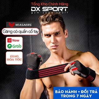 Găng tay tập gym VEASARE - có quấn cổ tay - Bám cực chắc - Phụ Kiện tập gym chuyên nghiệp