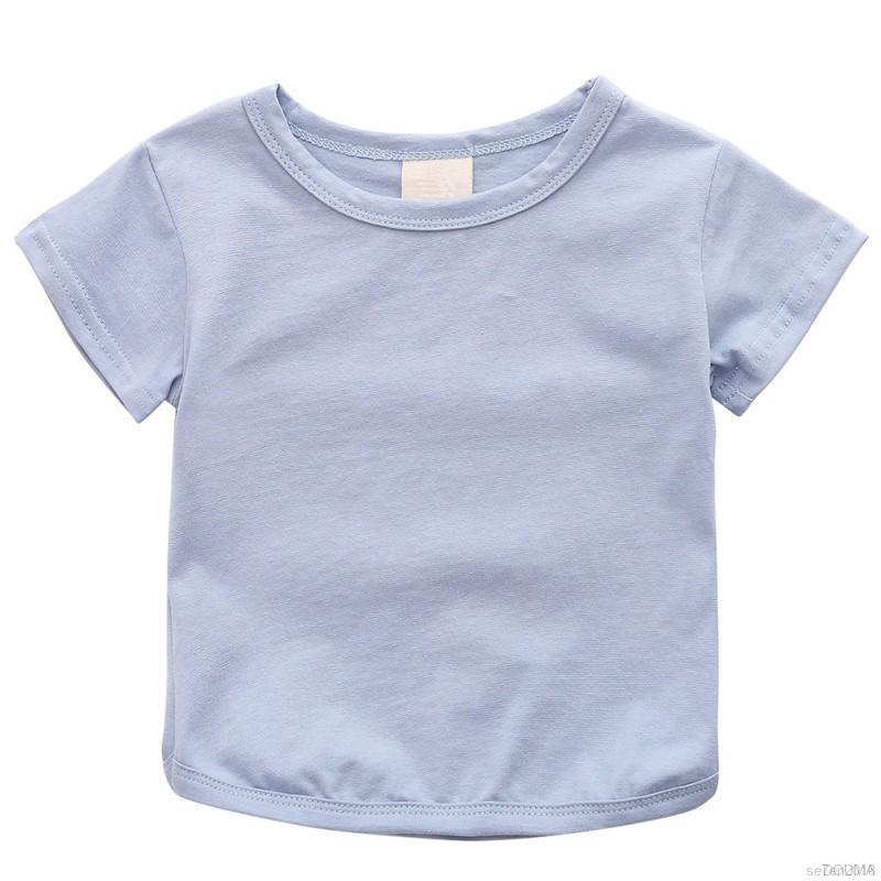 Áo thun tay ngắn chất cotton thiết kế đơn giản cho bé