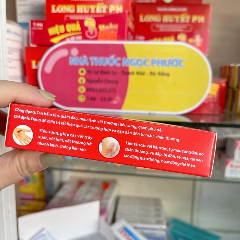 LONG HUYẾT P/H - Tan bầm tím,mau lành vết thương - Hàng chuẩn 100%