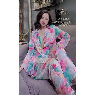 Pijama tay dài quần dài-Đồ bộ pijama mặc nhà [ Shop Uy Tín]