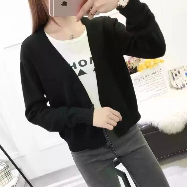 Áo cadigan len 3 cúc | BigBuy360 - bigbuy360.vn