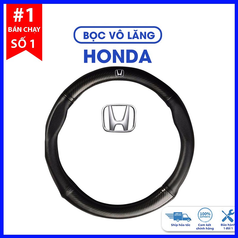 Bọc vô lăng Honda City, Civic, CRV, HRV, Brio, Accord, Jazz, Trùm vô lăng cacbon bảo vệ vô lăng