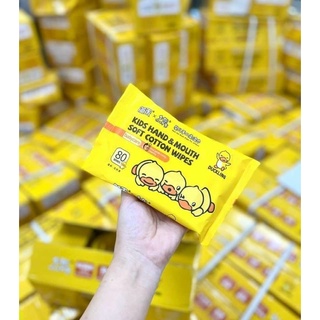 KHĂN ƯỚT VỊT VÀNGG THÙNG GIẤY 10 GÓI