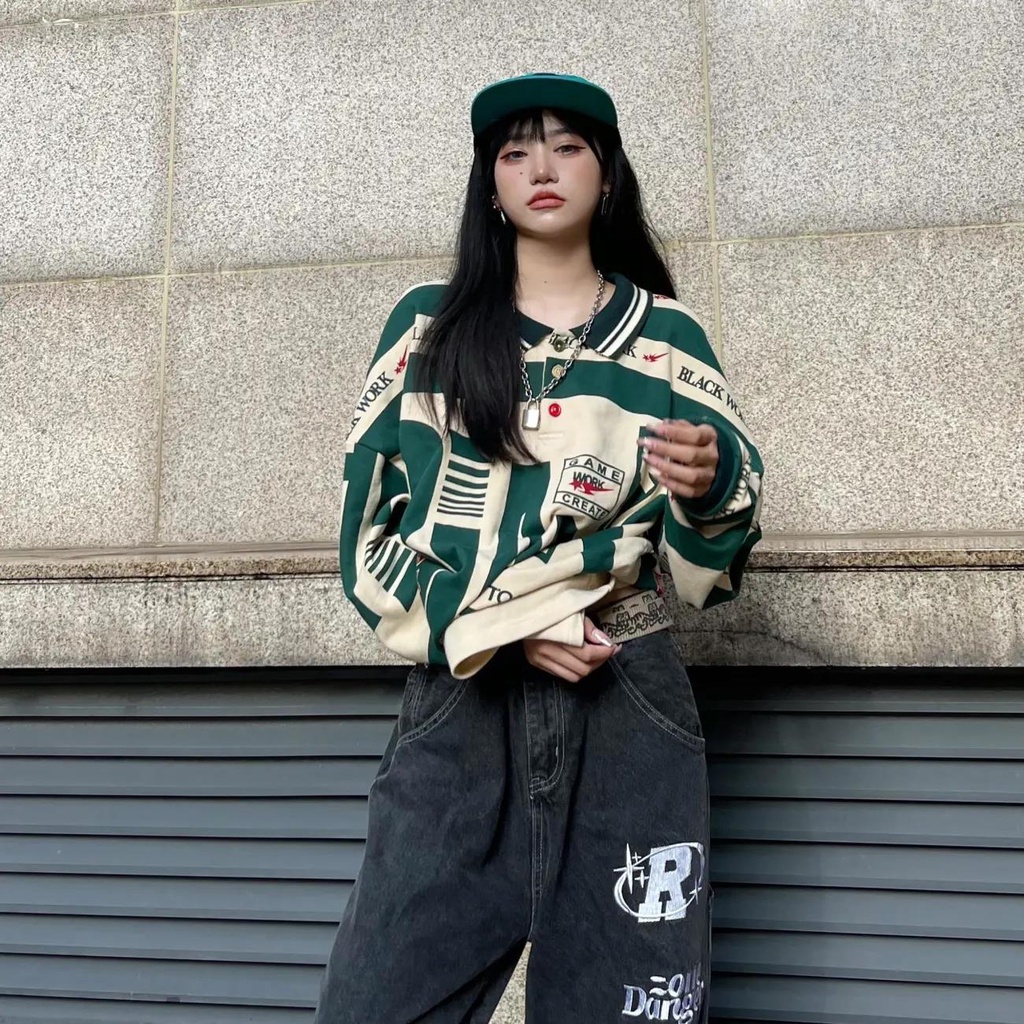 Mới Áo Sweater Tay Dài Dáng Rộng Phong Cách Retro Mỹ Thời Trang Thu Đông 2021 | BigBuy360 - bigbuy360.vn