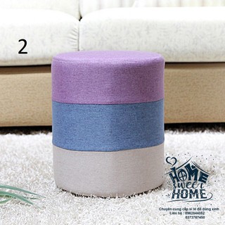 Ghế đôn bọc nỉ ba màu