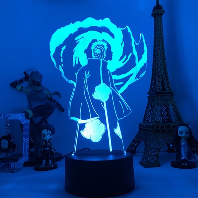 Đèn Led Nhân Vật Hoạt Hình Naruto Tobi Đèn Led 3d 16 màu remote điều khiển