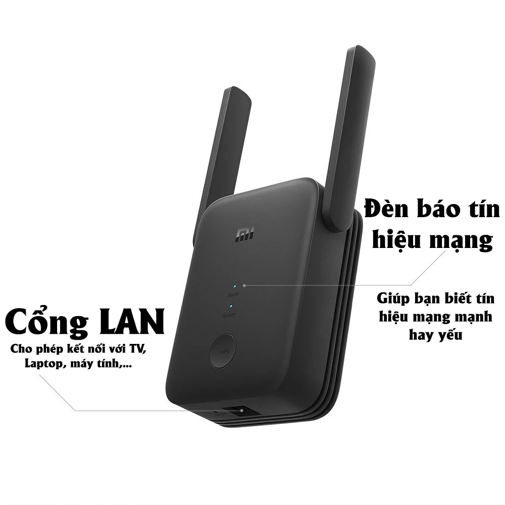 [Bản Quốc Tế] Kích sóng WiFi Xiaomi Extender AC1200 2022 hỗ trợ 2 băng tần 5Ghz tốc độ mạng 1200Mbps sóng siêu khoẻ