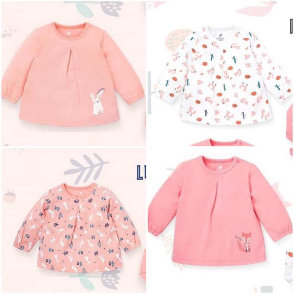 Áo cài vai bé gái họa tiết con vật dễ thương NH111B