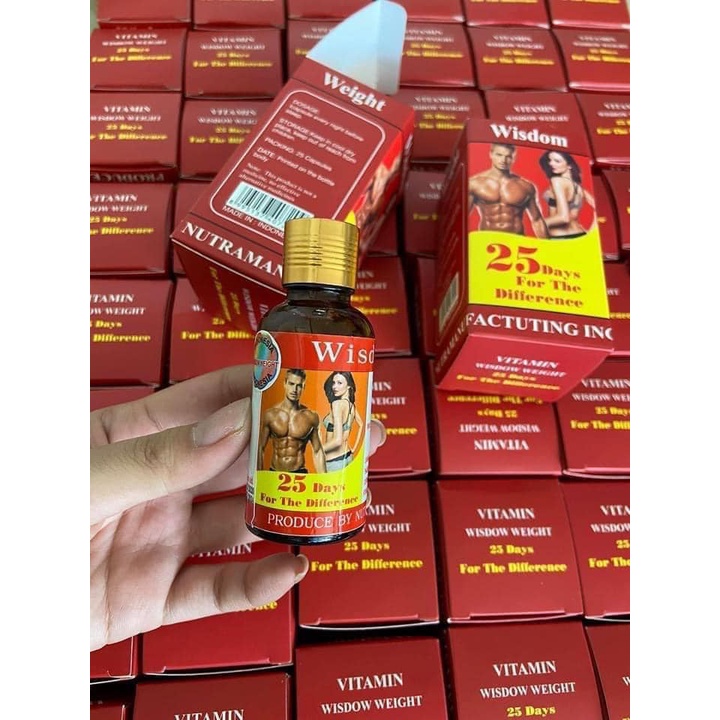 Viên uống hỗ trợ tăng cân và tăng cơ bắp Wisdom weight