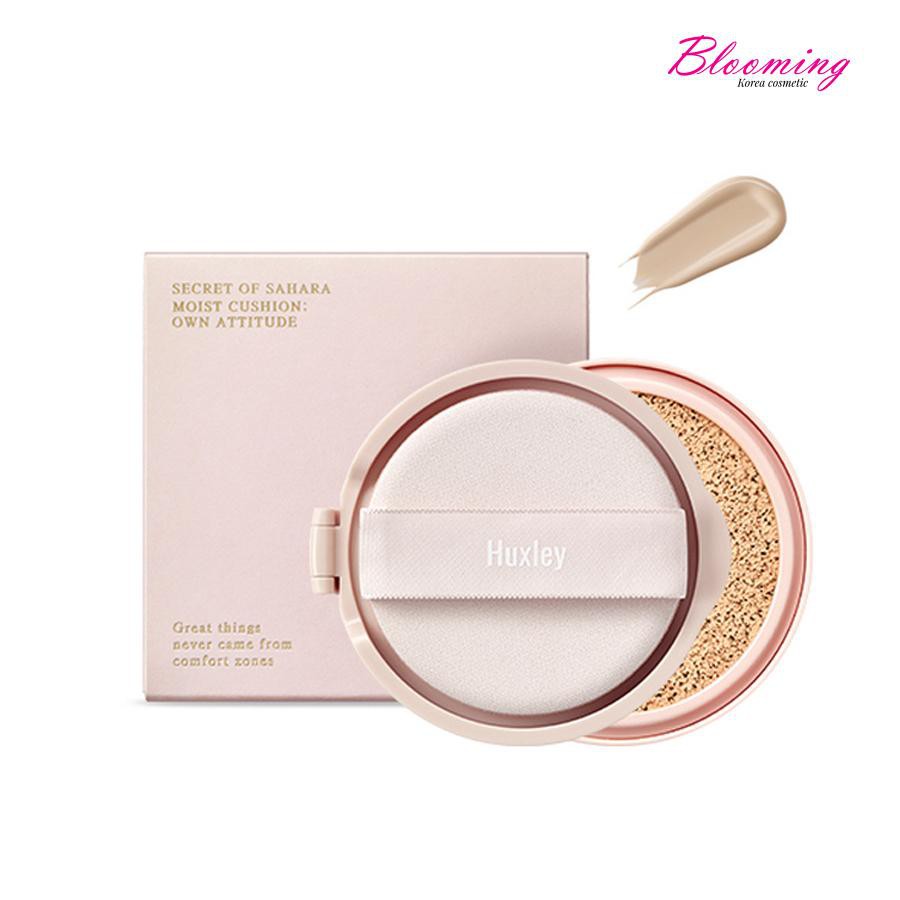 Phấn nước mịn lì mờ khuyết điểm Huxley Moist Cushion Own Attitude 12g SPF24/PA++/Giữ bền màu suốt 6-8 tiếng | BigBuy360 - bigbuy360.vn