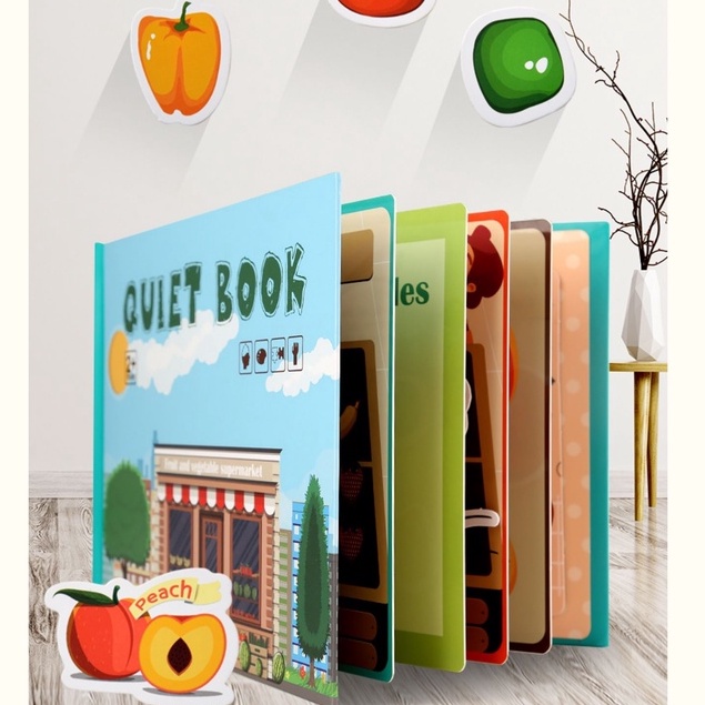 Quyển dán hình 3D thông minh giáo dục sớm - Bóc dán hình thông minh IQ-EQ-CQ Quiet Book