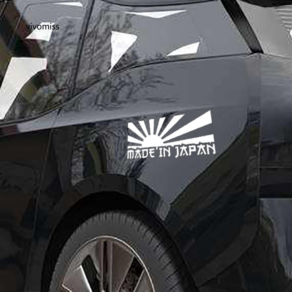 Đề can dán trang trí xe ô tô dạng chữ MADE IN JAPAN đa dạng cao cấp
