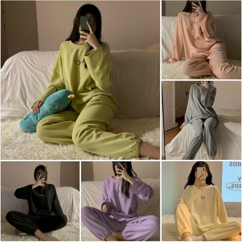 Bộ Ngủ Ở Nhà Smile Đáng Yêu