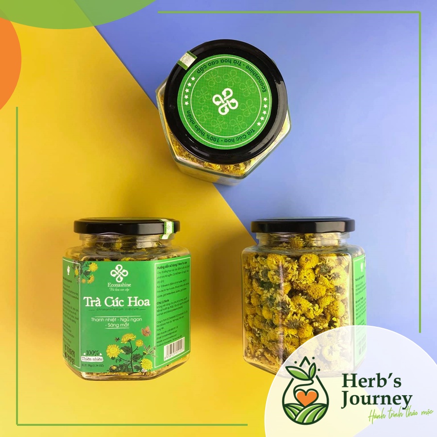Trà hoa cúc chi Hưng Yên - Thanh nhiệt sáng mắt đẹp da chống lão hóa - Sấy lạnh bảo toàn hoạt chất - CT TNHH Econashine