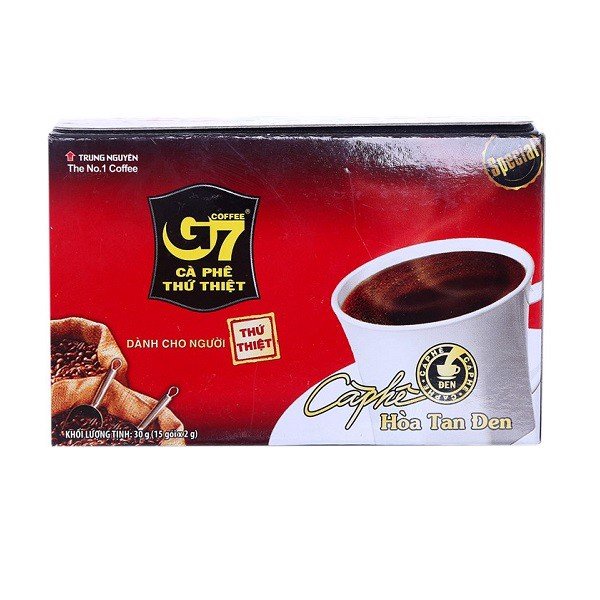 Cà phê G7 hòa tan đen - Trung Nguyên Legend - Hộp 30gr