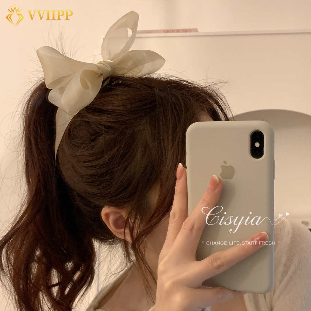 Kẹp Tóc Hình Nơ Bằng Lưới Thời Trang Hàn Quốc Cho Nữ