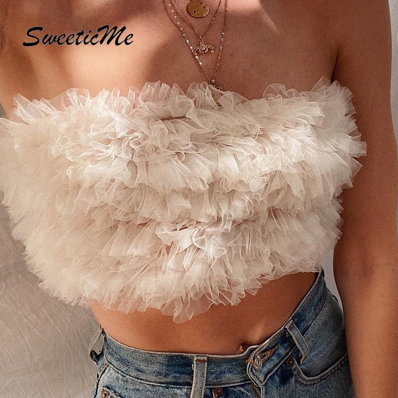 Áo Croptop Màu Trơn Phong Cách Thời Trang Hàng Mới Ngọt Ngào Dành Cho Nữ